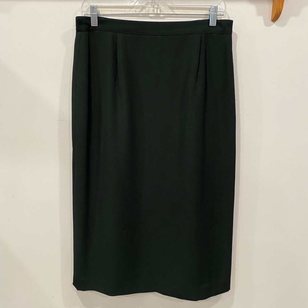 Vintage 80s 90s Canadian Union Label Pencil Skirt Jewel Tone Hunter Grn Size 12